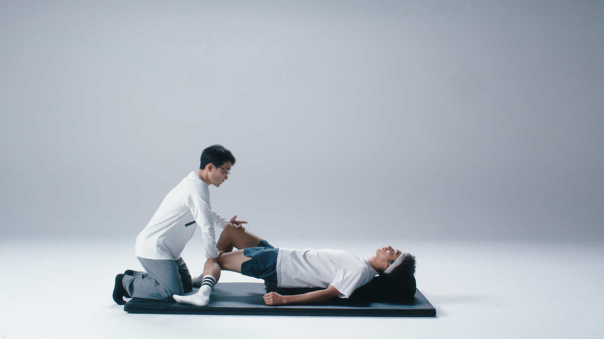 スタジオでのストレッチセッション